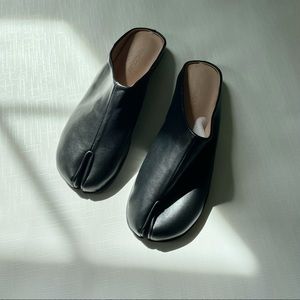 New tabi split toe style slides flats shoes